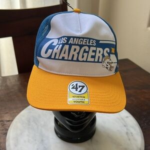 Youth LOS ANGELES CHARGERS '47 Hitch Trucker Adjustable Cap Hat Blue White Gold